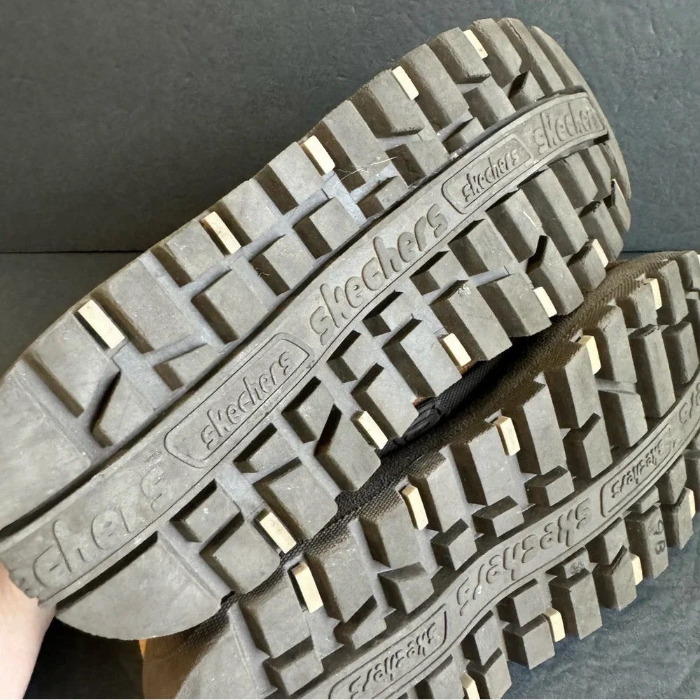 Y2K Sketchers Jammers Shoes Plarform Chunky Lug Sole Boots Vintage Suede Size 9